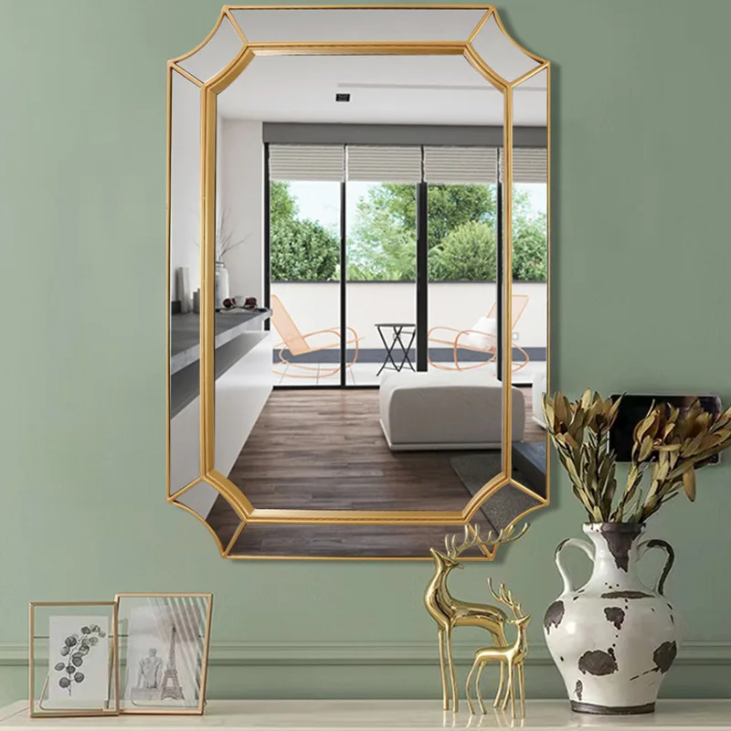

65*90CM Modern Light Luxury Venetian Bathroom Mirror Wall Porch Decoration Large Hanging Mirrors Vintage Art and Craft Supplies