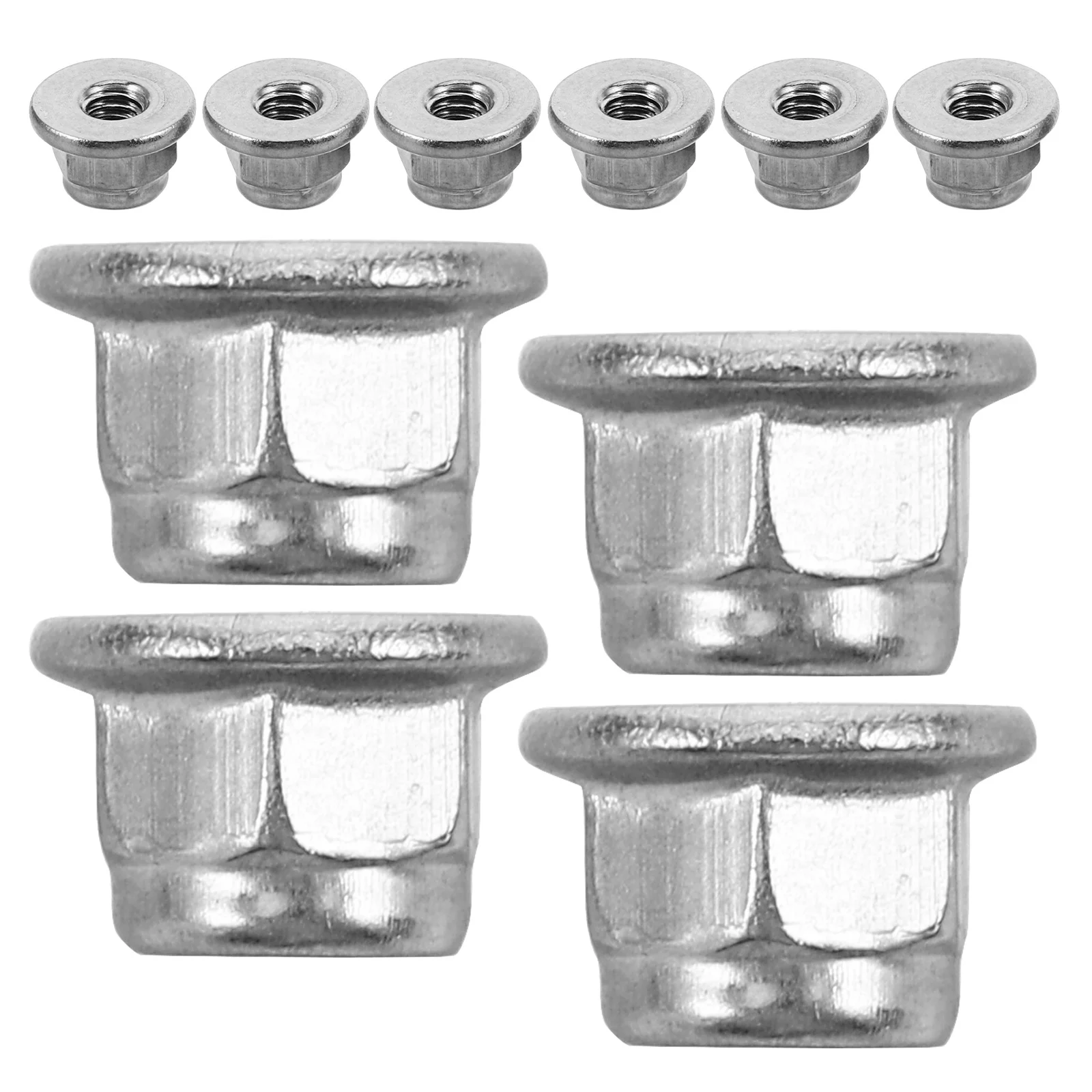 

25Pcs Stainless Steel Hexagon Flange Nuts Nylon Insert Lock Industrial Fasteners Metric Construction M3 Lock Nuts