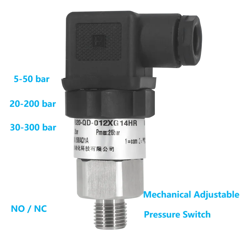 Interruptor de Pressão Mecânica tipo de Pistão Diafragma Controle de Pressão Ajustável g1 20200bar 50bar 30bar Aço Inoxidável