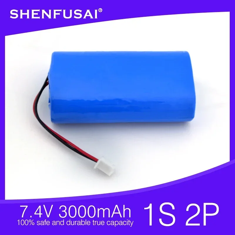 1S2P 3.7V, 18650,3000mAh rechargeable lithium battery, speaker protection board+XH-2P plug