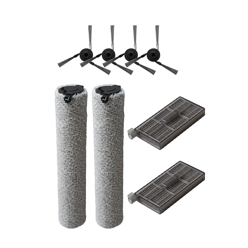 4 Side Brushes 2 Filters Mop Rollers Set For Dreame Aqua10 Vacuum Cleaner Replacement Dry And Wet Usage For Household Cleaning