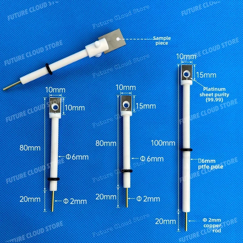 Professional lab JJ110 platinum sheet electrode clip electrochemical PTFE Pt working electrode clip platinum electrode good