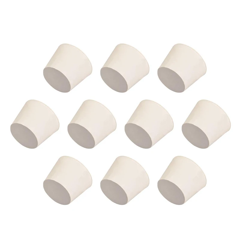 Various sizes of white  rubber stoppers wine bottle flasks, Erlenmeyer stoppers, laboratory bottle closure closures