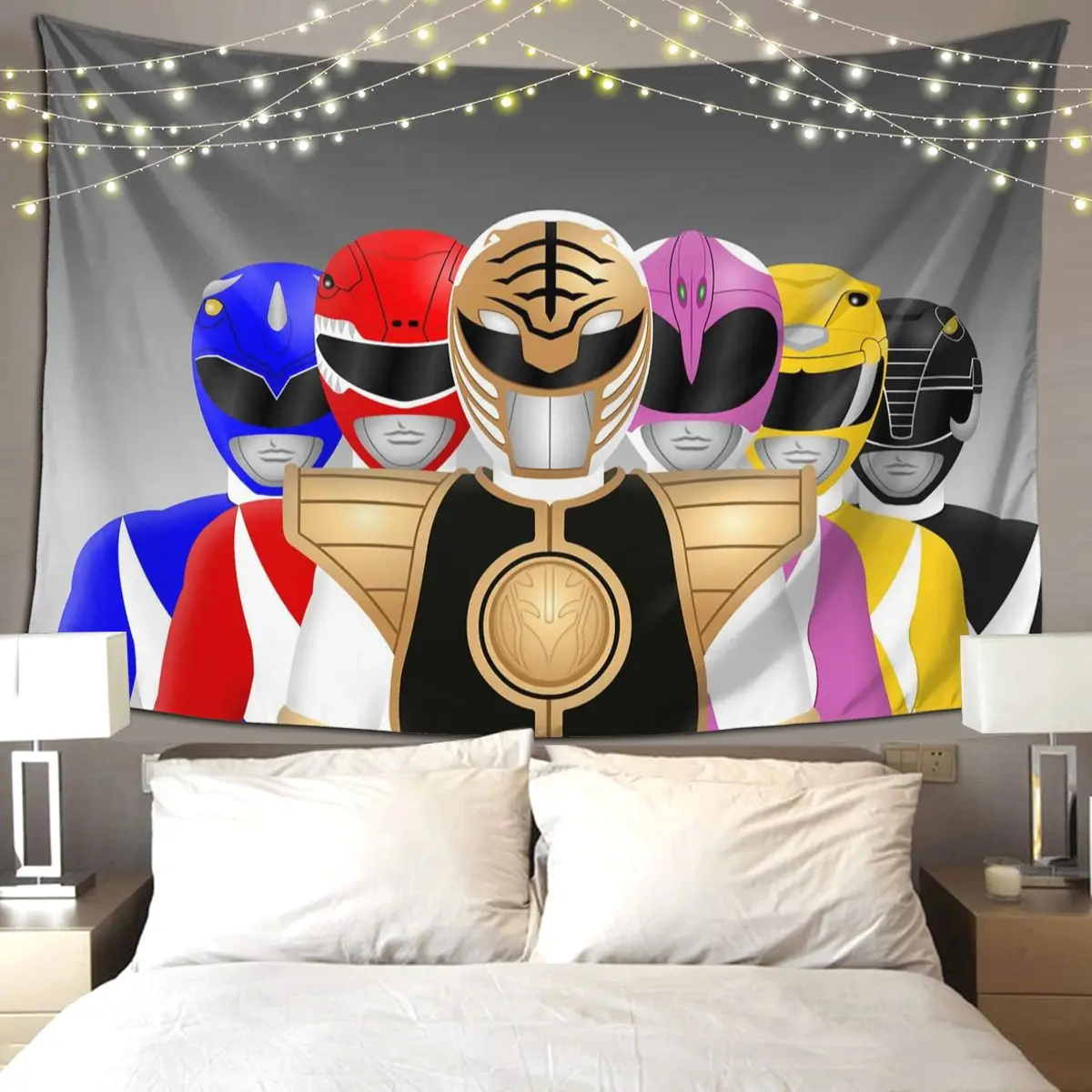 Tapisserie murale suspendue Mighty Morphin Power Ranger, décoration esthétique de la maison, pour salon, chambre à coucher, dortoir
