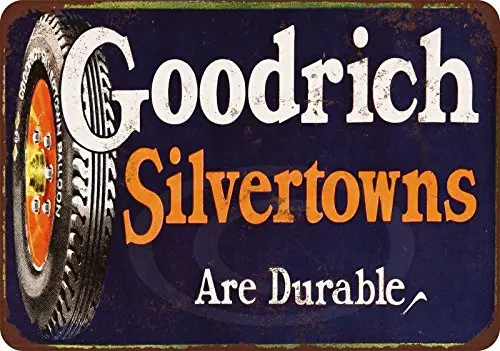 Custom Kraze Goodrich Silvertown Tires Reproduction Metal tin Sign