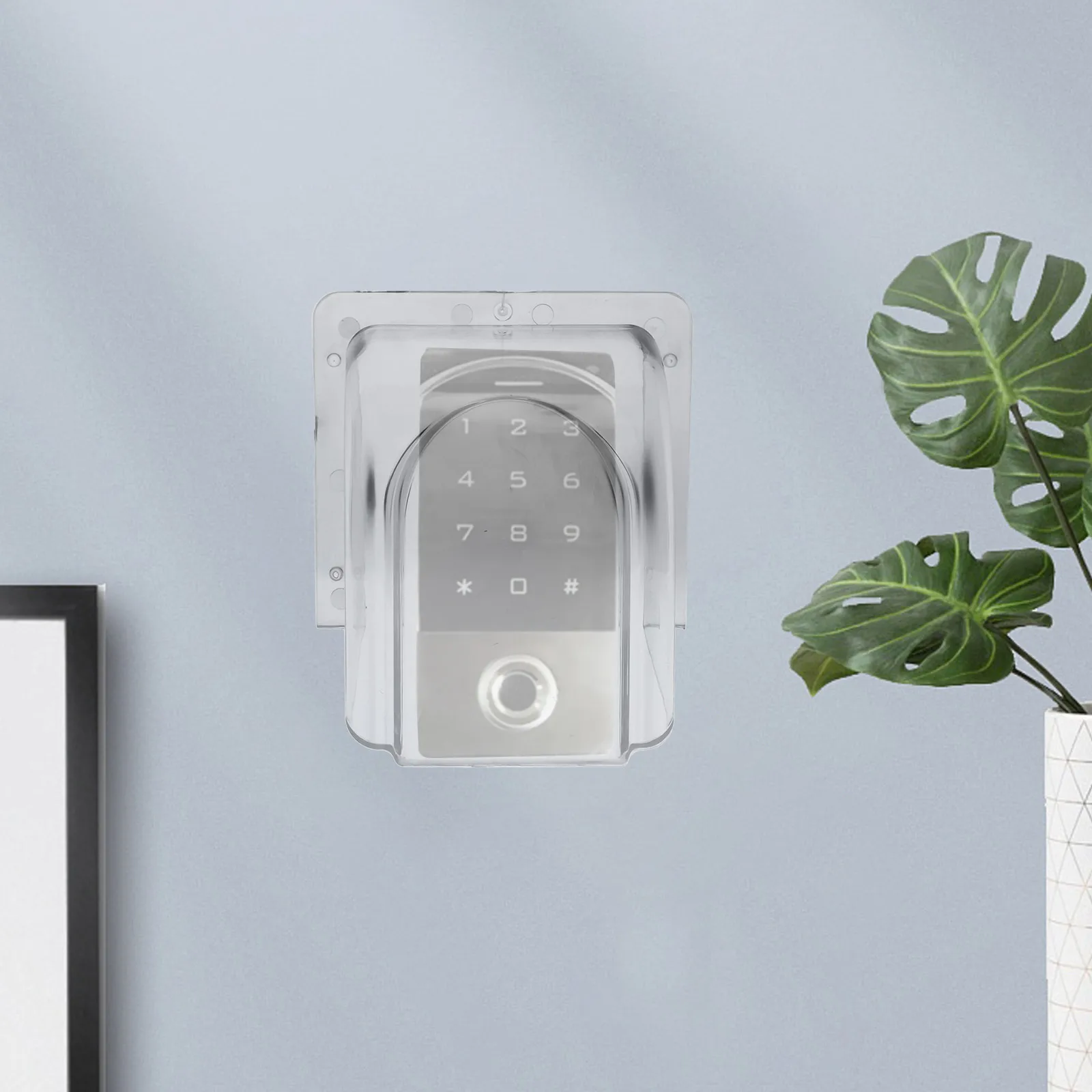 

1pc Transparent Rain Waterproof Shield Rainproof Protector For Access Control Attendance Machine Outdoor Doorbell Cover