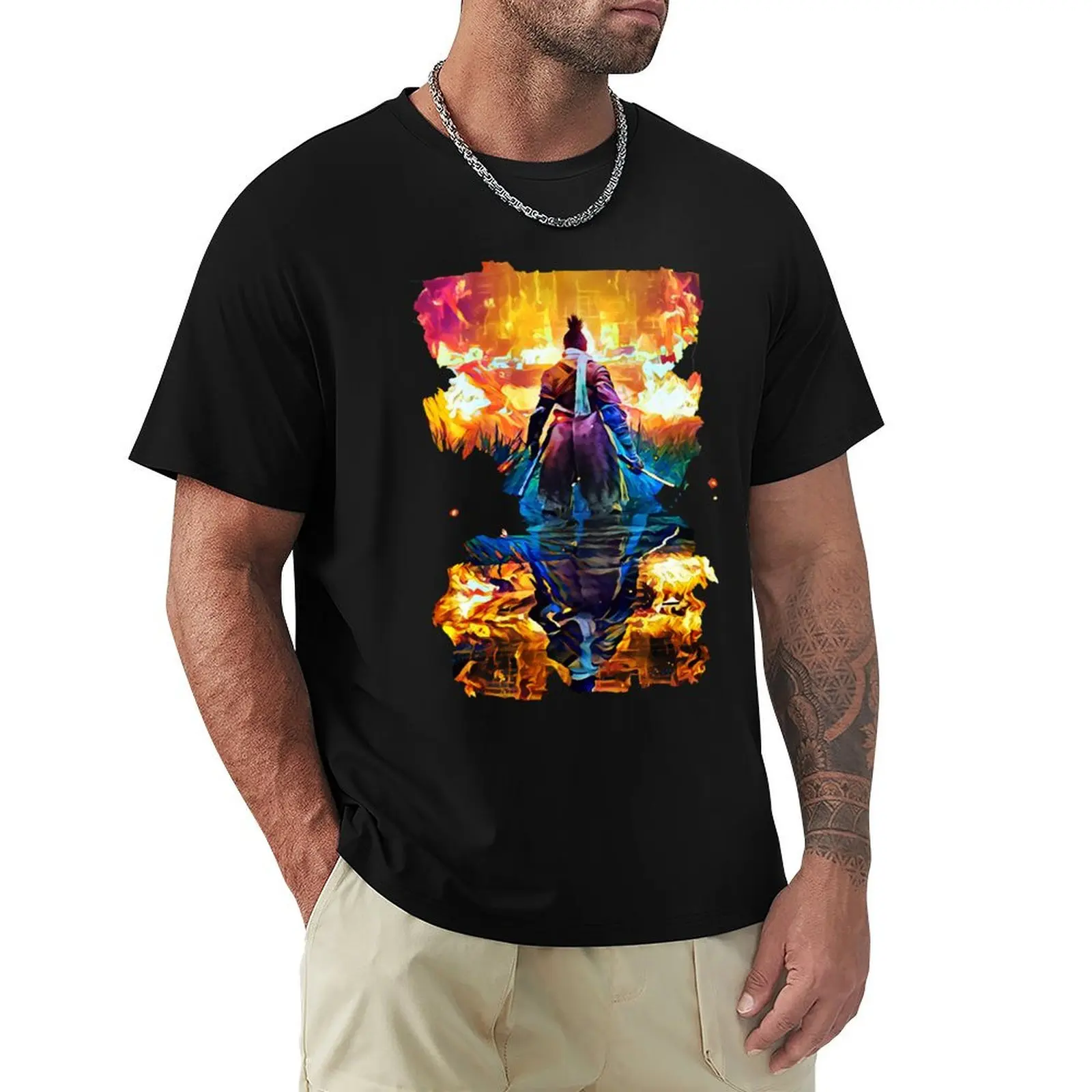 

Reward Master Fire Sekiro Gift For Halloween T-Shirt summer tops T-shirts man summer shirt mens cotton t shirts