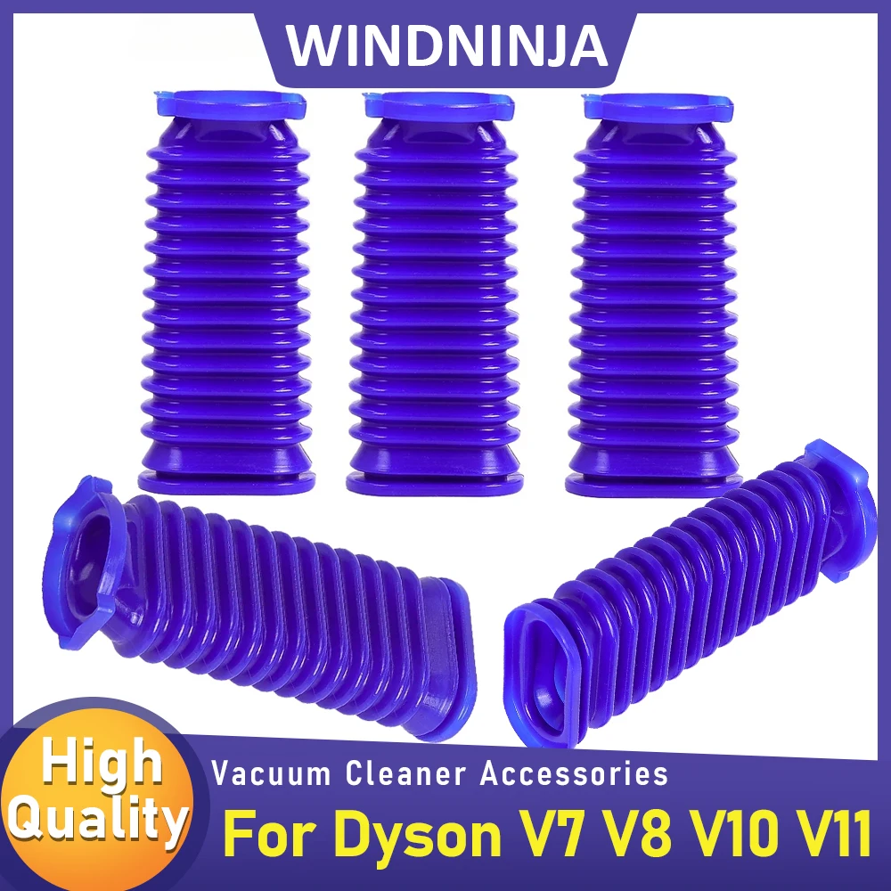 Lower Duct Hose for Dyson V7 V8 V10 V11 Vacuum Soft Roller Soft Roller Blue Hose Flexible Soft Rubber Tube Parts Replacement