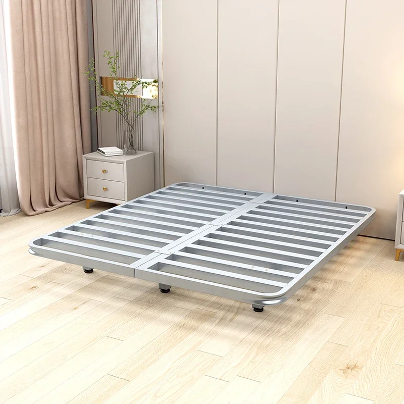 Customized Simple Suspended Bed 1.8m 1.5m Italian Light Luxury Economy Type Headless Bed Frame Double Iron Bed Frame