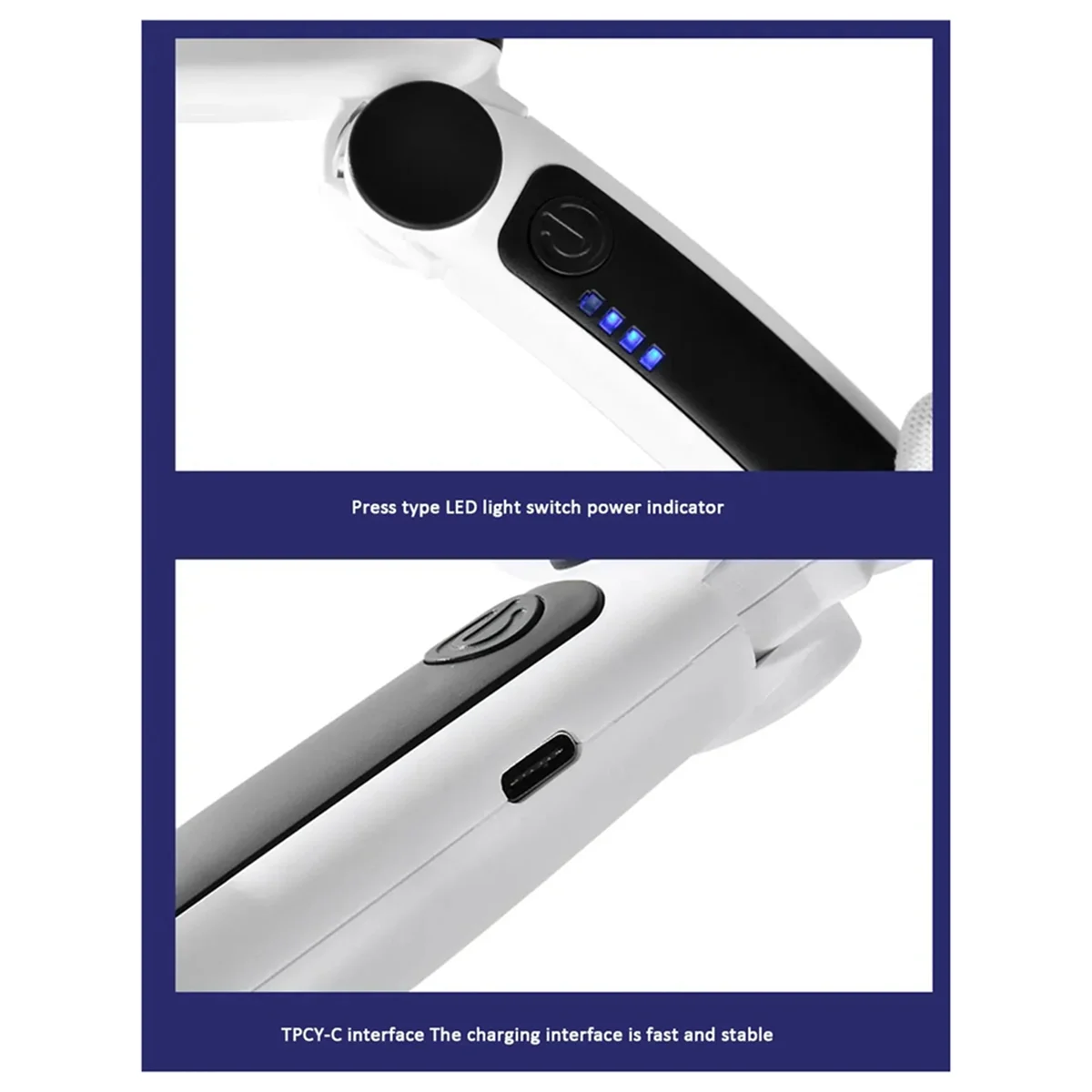 

ABLG 5/20/45X Magnifying Glass Lighted with 20 LEDs Rechargeable Handheld Reading Magnifying for Reading Small Font Seniors