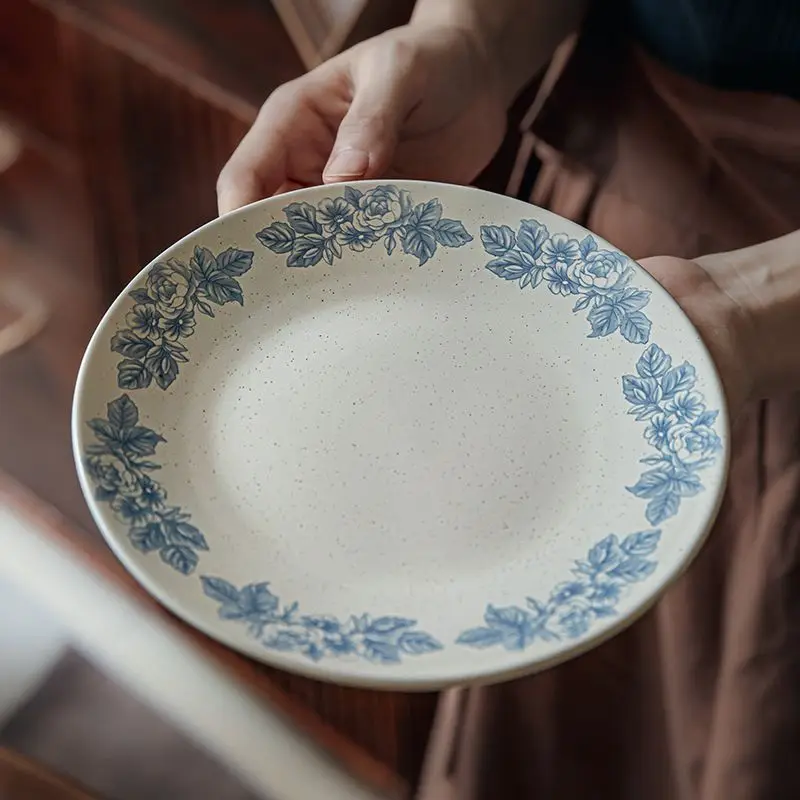 

Антикварная тарелка для бранча, французская винтажная керамическая тарелка для десертов, тарелка для подачи тортов и завтраков