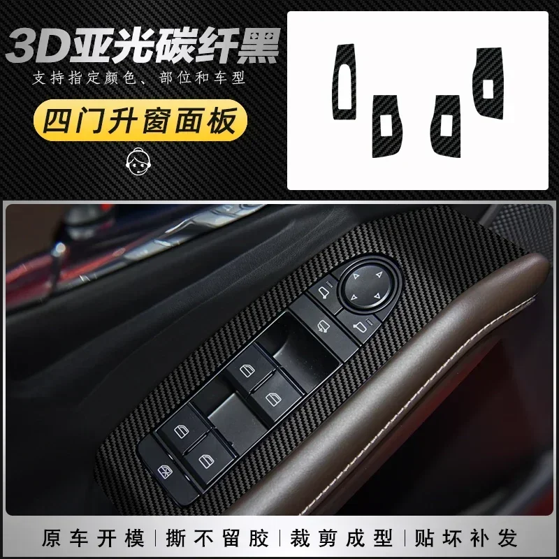 Carbon Fiber for Mazda CX30 CX-30 Car Protect Film Interior Sticker Center Console Gear Storage Box Kick Door Windows Lift Panel