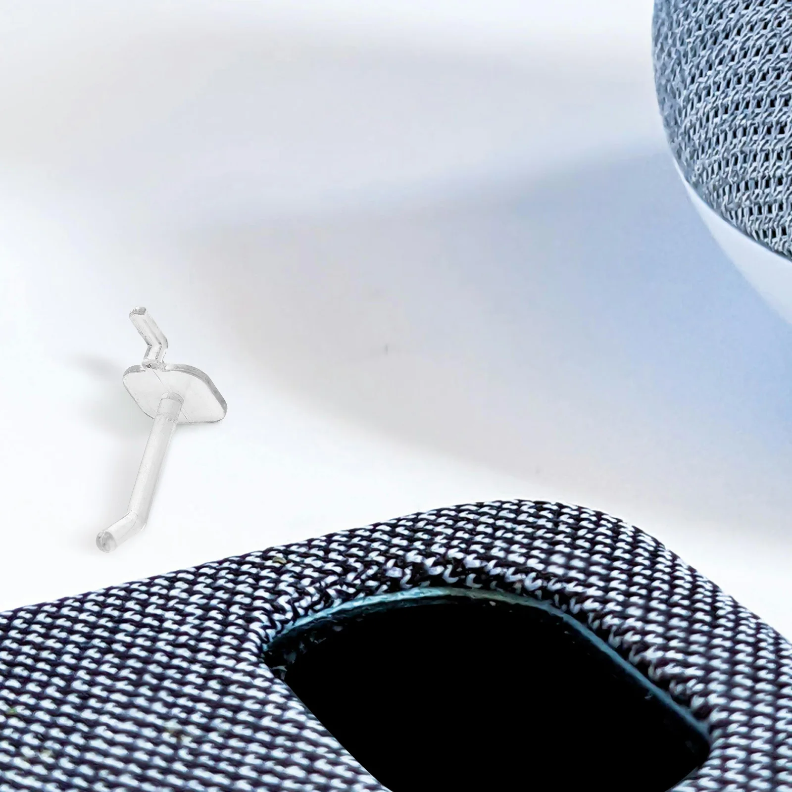 50 Uds. Ganchos de plástico transparente para tablero perforado, duraderos, fáciles de usar, perfectos para organizar herramientas, accesorios, ganchos para tablero perforado