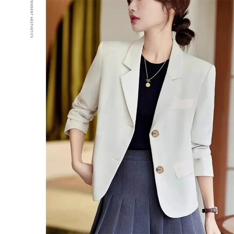 High Quality Blazer Jacket Female Spring Autumn New 2026 Xiaoxiangfeng Suit Coat Women's Korean Outwear Loose Fashion Overwear