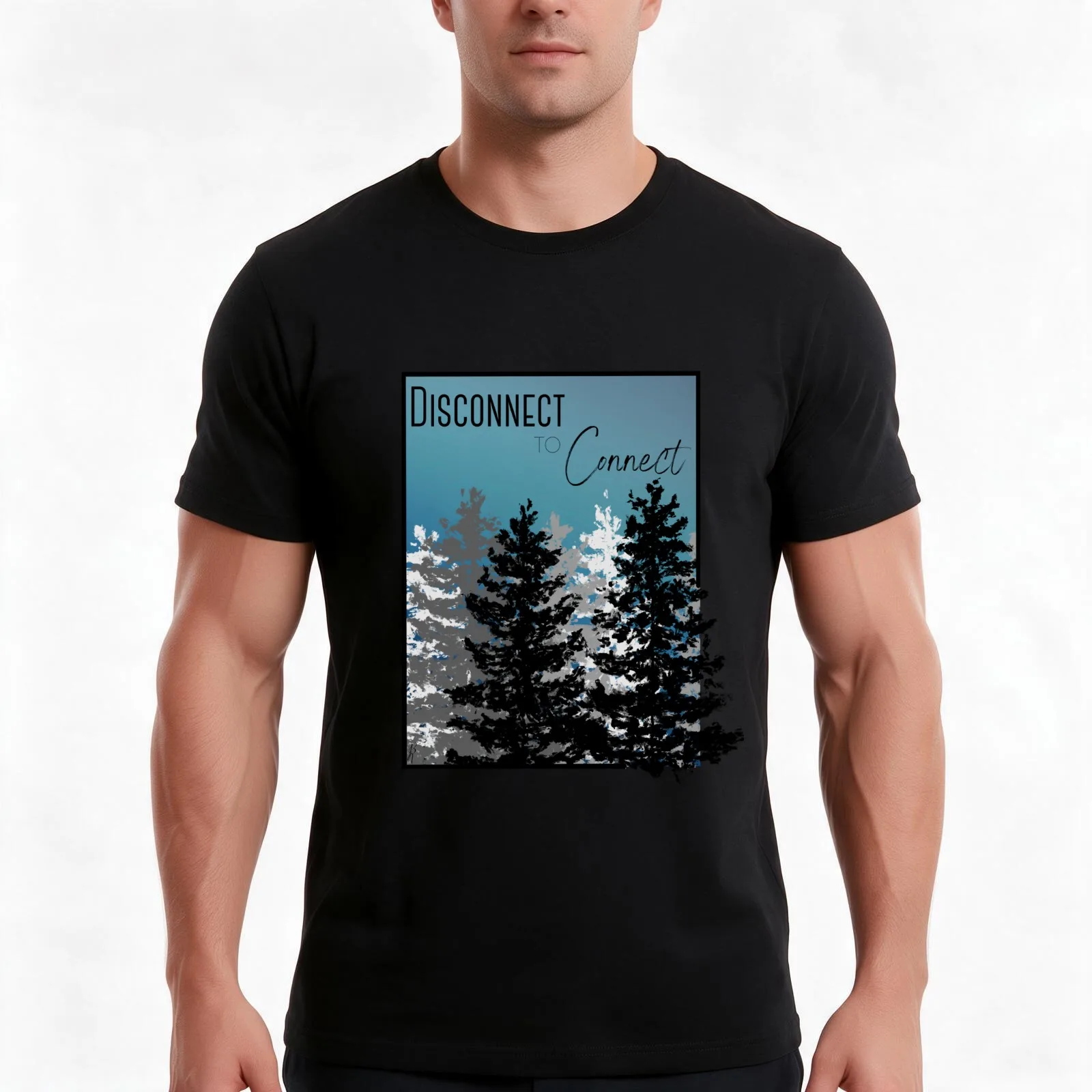 Disconnect to Connect T-Shirt, Summer Casual Cotton Tee, Oversized Streetwear Tops, Vintage Graphic Print, Unisex Men Women
