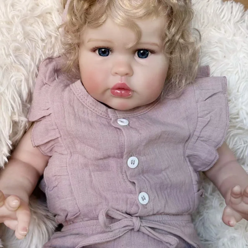 24インチ エリー 新生児 リボーンドール 幼児 プリンセス 女の子 リアルなソフトタッチ 3Dスキン 手植えの髪 クリスマスギフト