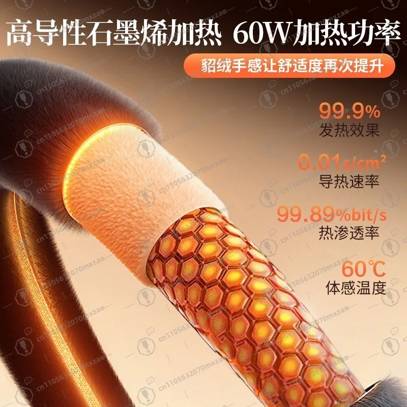 Kabelloser, beheizter Lenkradbezug aus Graphen, Plüsch, ganzjährig, universeller, rutschfester Auto-Handwärmer