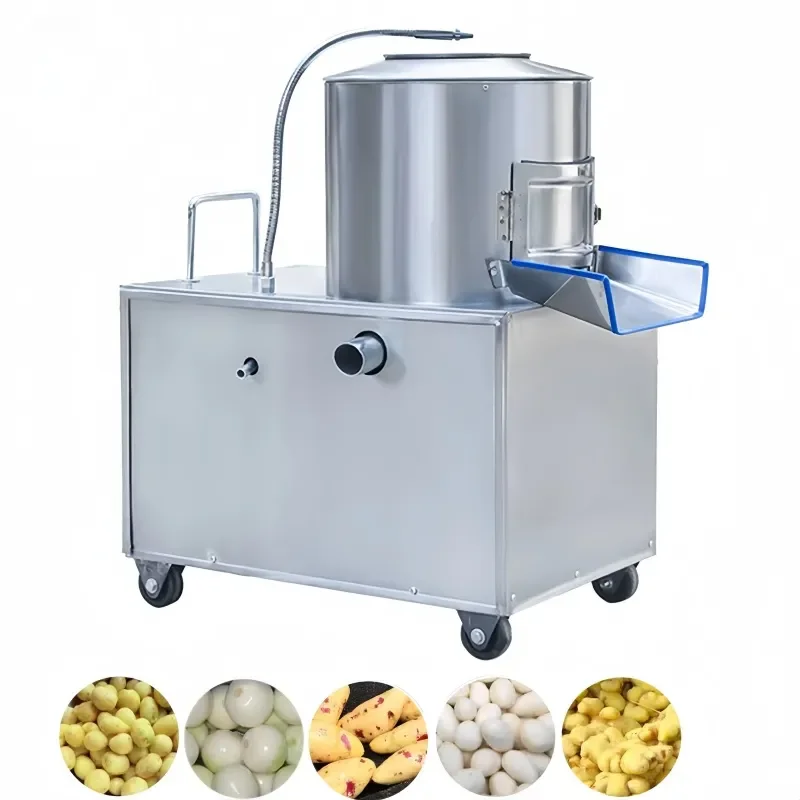 Commercial Automatic Root Vegetable Cleaning and Peeling Machine for Restaurant Use Suitable for Potatoes Taro Olives Onions