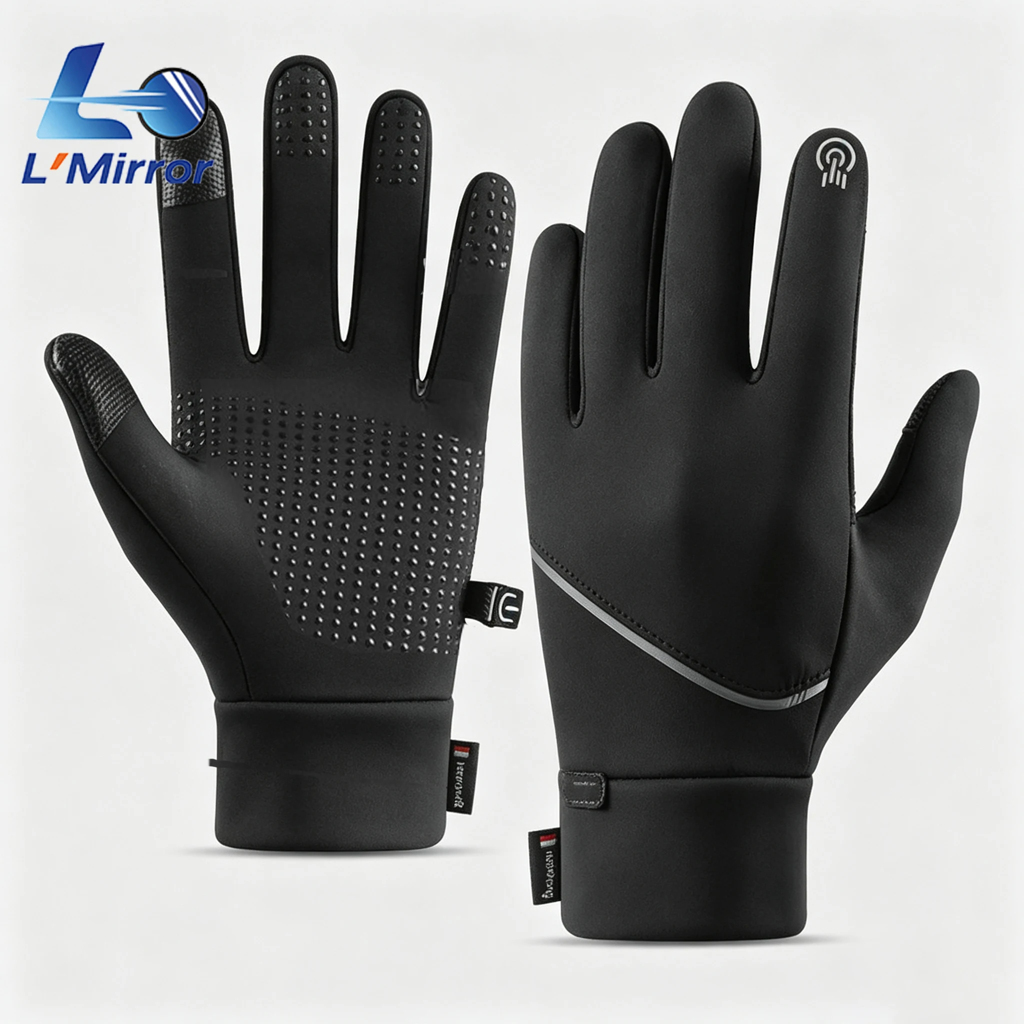 l-●-luvas-termicas-espelhadas-para-inverno-com-fivela-anti-perda-tela-sensivel-ao-toque-forro-de-la-quente-para-homens-e-mulheres-esportes-ao-ar-livre-ciclismo-corrida