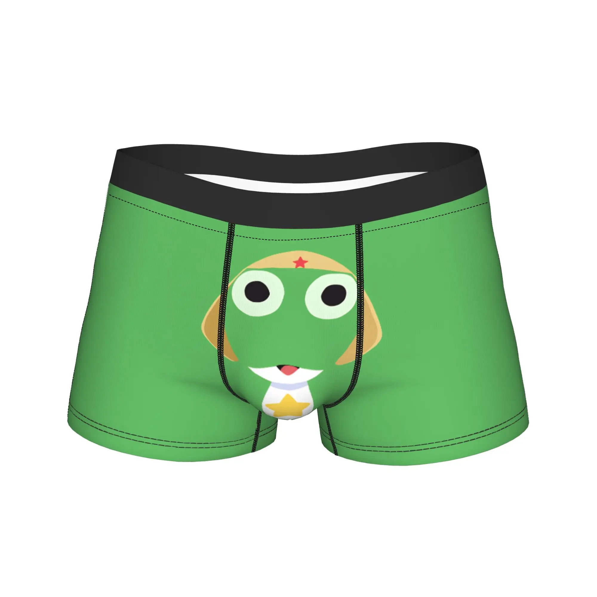 Keroros Gunsous Frog Underwear  Men Panties Printed Novelty Trunk Quality Boxer Brief Large Size
