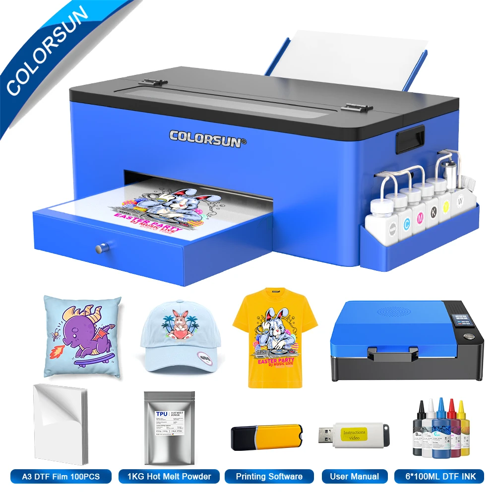 Colorsun DTF Printer For Epson L1800 L805 impresora a3 dtf Transfer Printer a4 T-shirt Printing Machine For T-Shirt Hoodies