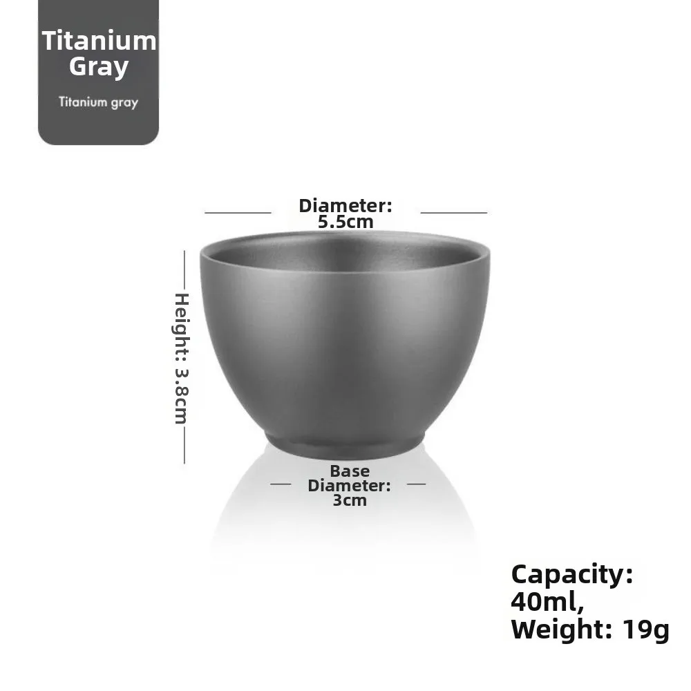 High Quality Lightweight Camping Titanium Tea Cup Portable Double-Wall Coffee Tea Mug Outdoor Drinkware view 4