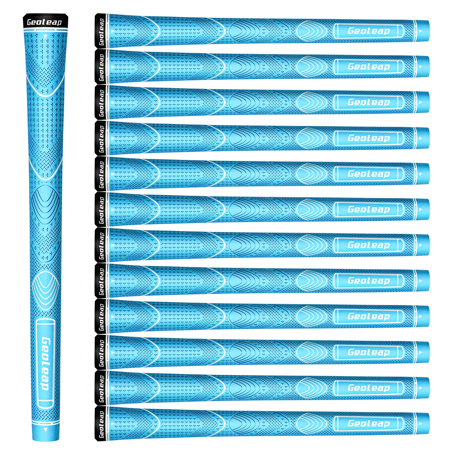 

Geoleap Rubber Golf Grips 13pcs/lot, Standard Size, Soft Feel, Anti-Slip,Irons Driver Wood Hybirds Universal