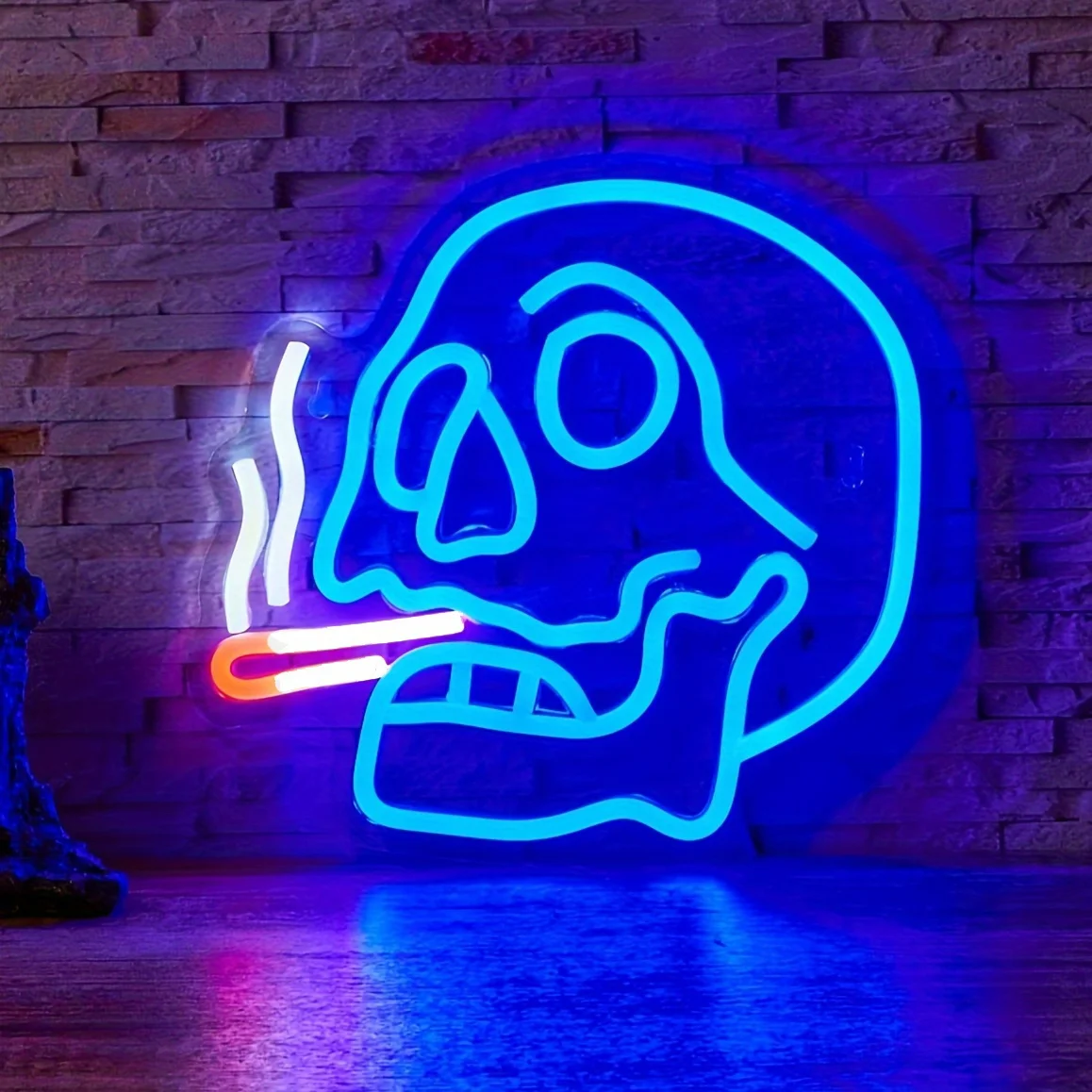 Skull Neon Sign Halloween LED Sign Neon Signs for Wall Decor Adjustable Brightness Halloween Neon Signs For Party Bedroom