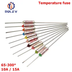 TF Thermal Fuse RY 10A 15A 250V Temperature 65C 73C75C 85C 100C 110C 120C 130C 152C 165C 172C 185C 192C 200C 216C 240C 280C 300C