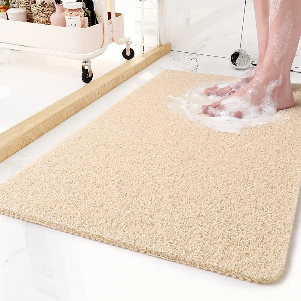 

Non-Slip Bathtub Mat, 17x30 Inch, Shower Mat for Tub with Plaid Backing, Quick Drying Bathroom Mat