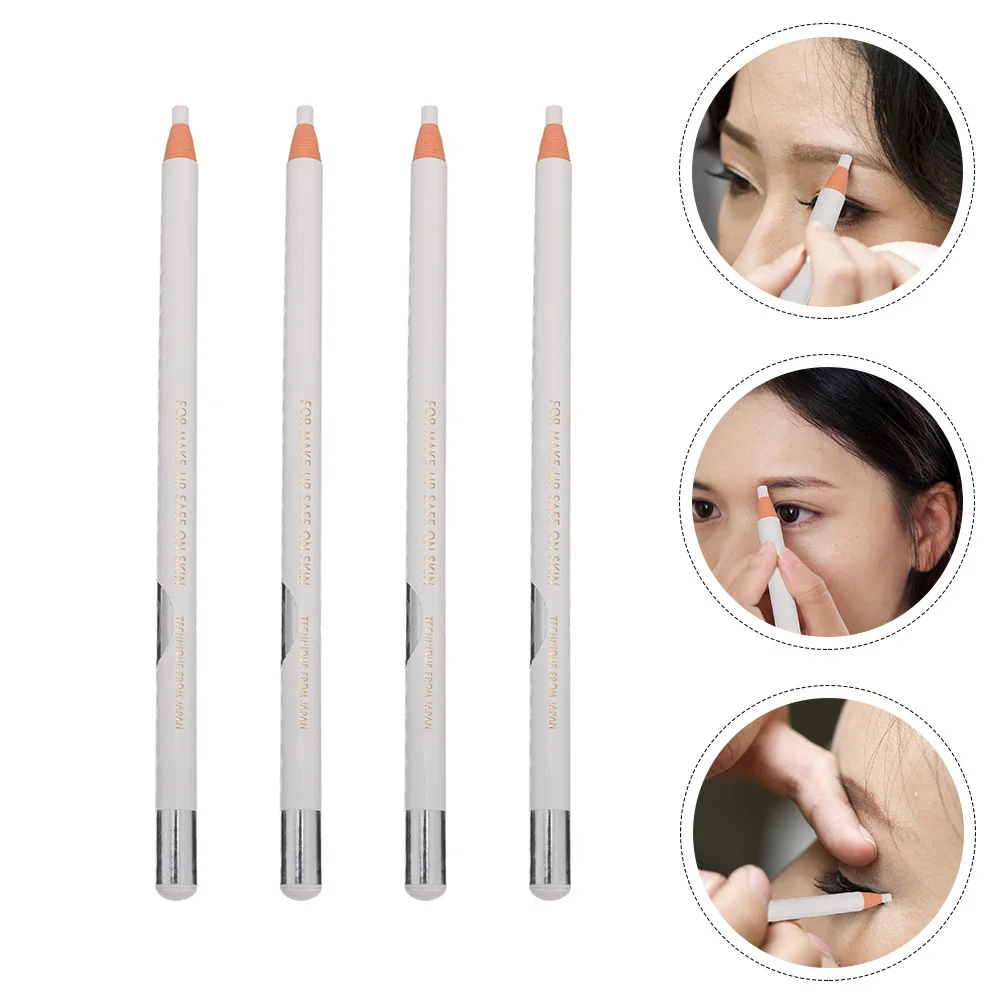 

4Pcs White Eyeliner Pencil Smooth Application Fast Drying Eye Liner Kit Perfect for Daily Makeup Travel Portable Eyeliner Set