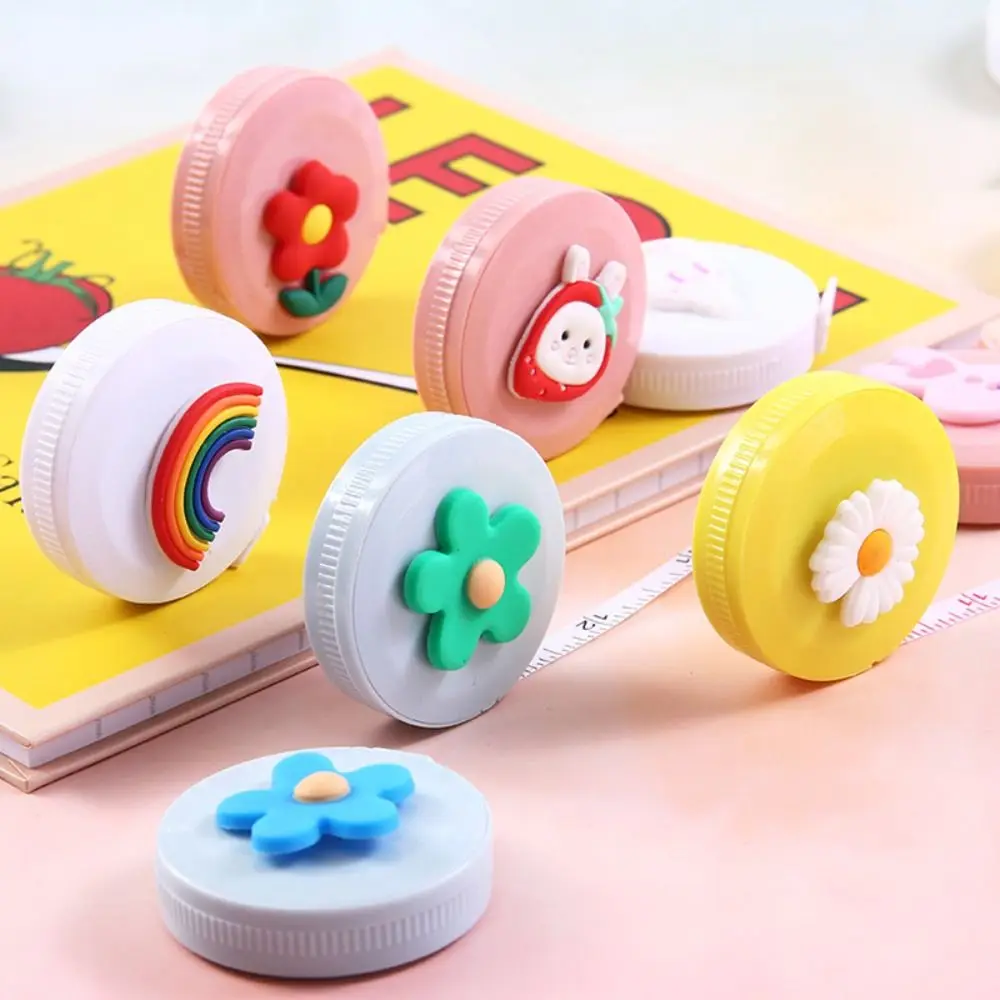 Mini Cinta Métrica de Dibujos Animados, Regla de Sastre Kawaii, Cinta Métrica para Ropa, Herramientas de Costura Portátiles, Accesorios