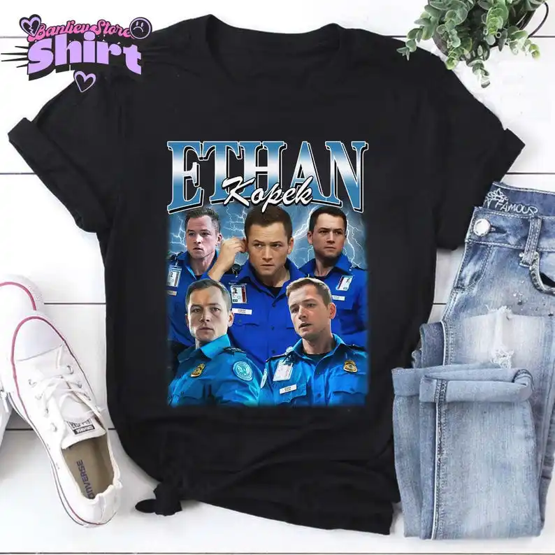 Ethan Kopek Taron Egerton Bootleg Vintage T-shirt, Taron David Egerton Fans, The Smoke Film, The Secret Service Shirt
