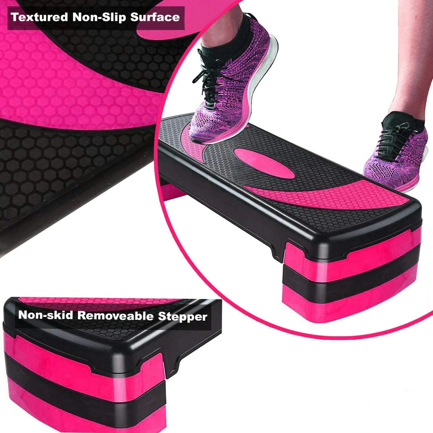 TTCZ Max Strength Aerobic Exercise Stepper with 5 Adjustable Step Levels Great for Home Gym