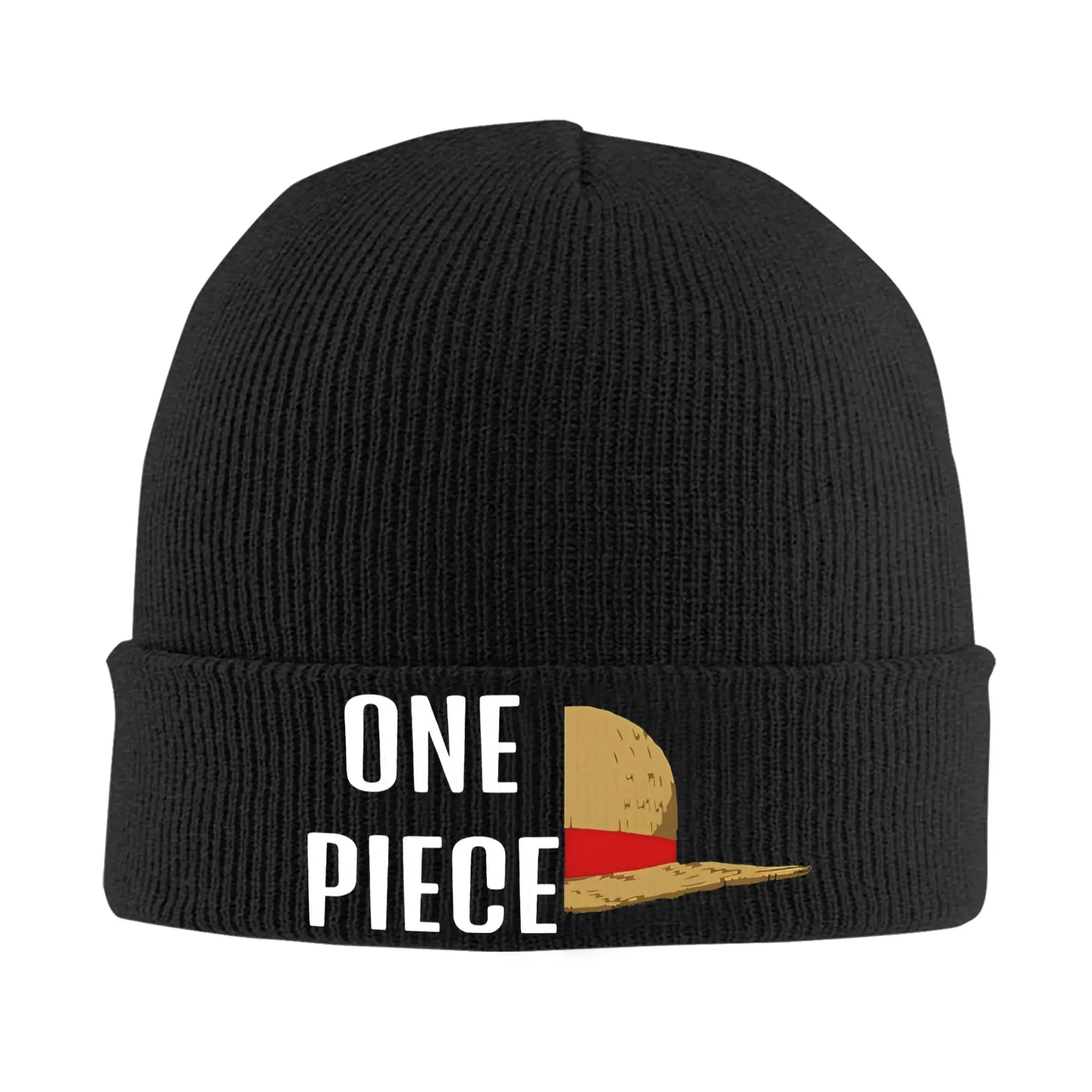 أنيمي لوفي مبدع قبعة القش قبعة صغيرة للرجال النساء شتاء دافئ الجمجمة الحياكة قبعة قبعة