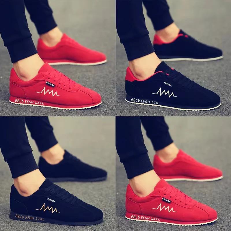 2024 Men\'s Sneakers Canvas Shoes Fashion Red Summer Low Comfortable Flat Vulcanized Shoes for Men Breathable Gym Man Trainers