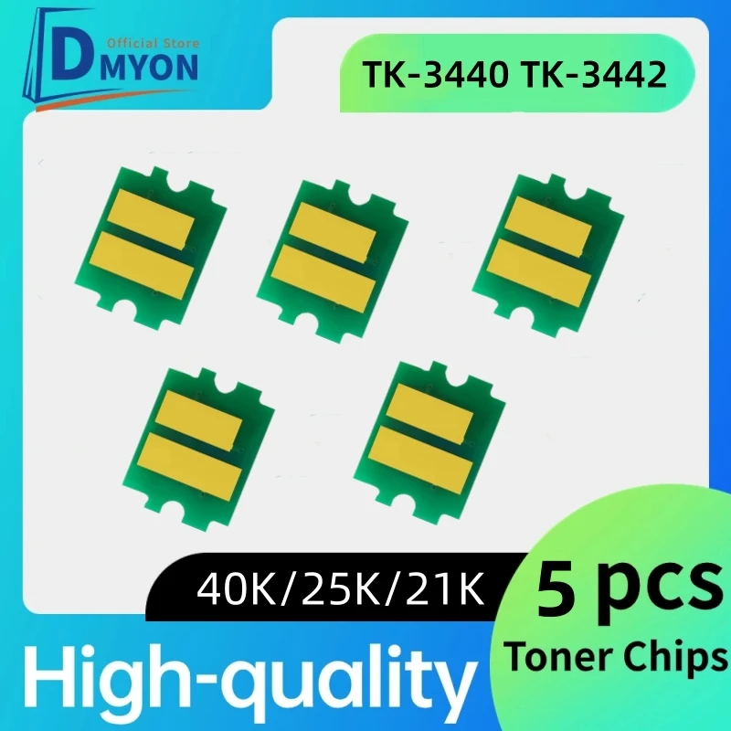 Dmyon 5pcs TK3440 TK3442 TK3430 TK3432 Toner Cartridge Reset Chips for Kyocera Ecosys PA6000x/MA6000ifx/PA5500x/MA5500ifx