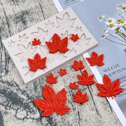 Maple Leaves Silicone Sugarcraft Mold Resin Tools Cupcake Baking Mould Fondant Cake Decorating Tools