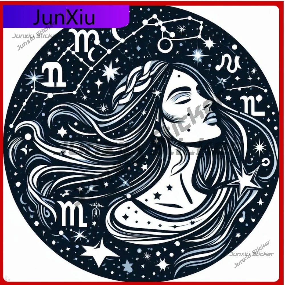 

Cute Zodiac Sign Constellation Sticker Waterproof Vinyl Decal Resistant Outdoor Scratch Protective Exterior Sunproof