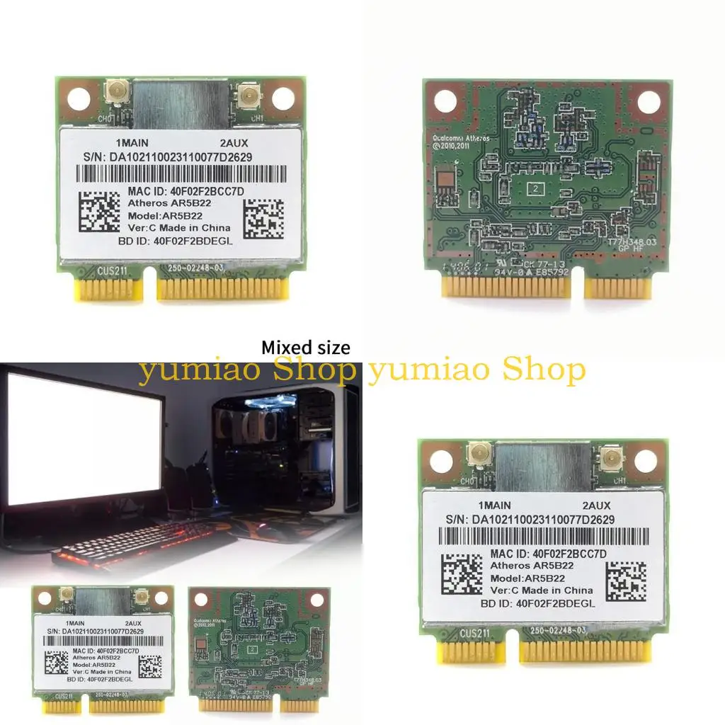 

587B Built-in Wireless Card for -Y400 Y500 AR5B22 Bluetooth-compatible 2.4