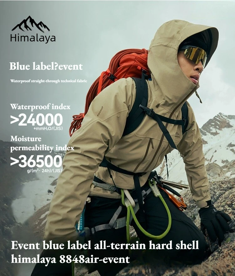 Chaqueta de Hombre Golden Camel Himalaya eVent, Chaqueta Rígida para Exteriores, Profesional para Escalada y Senderismo, Chaqueta de Esquí 3L, Impermeable a Tormentas