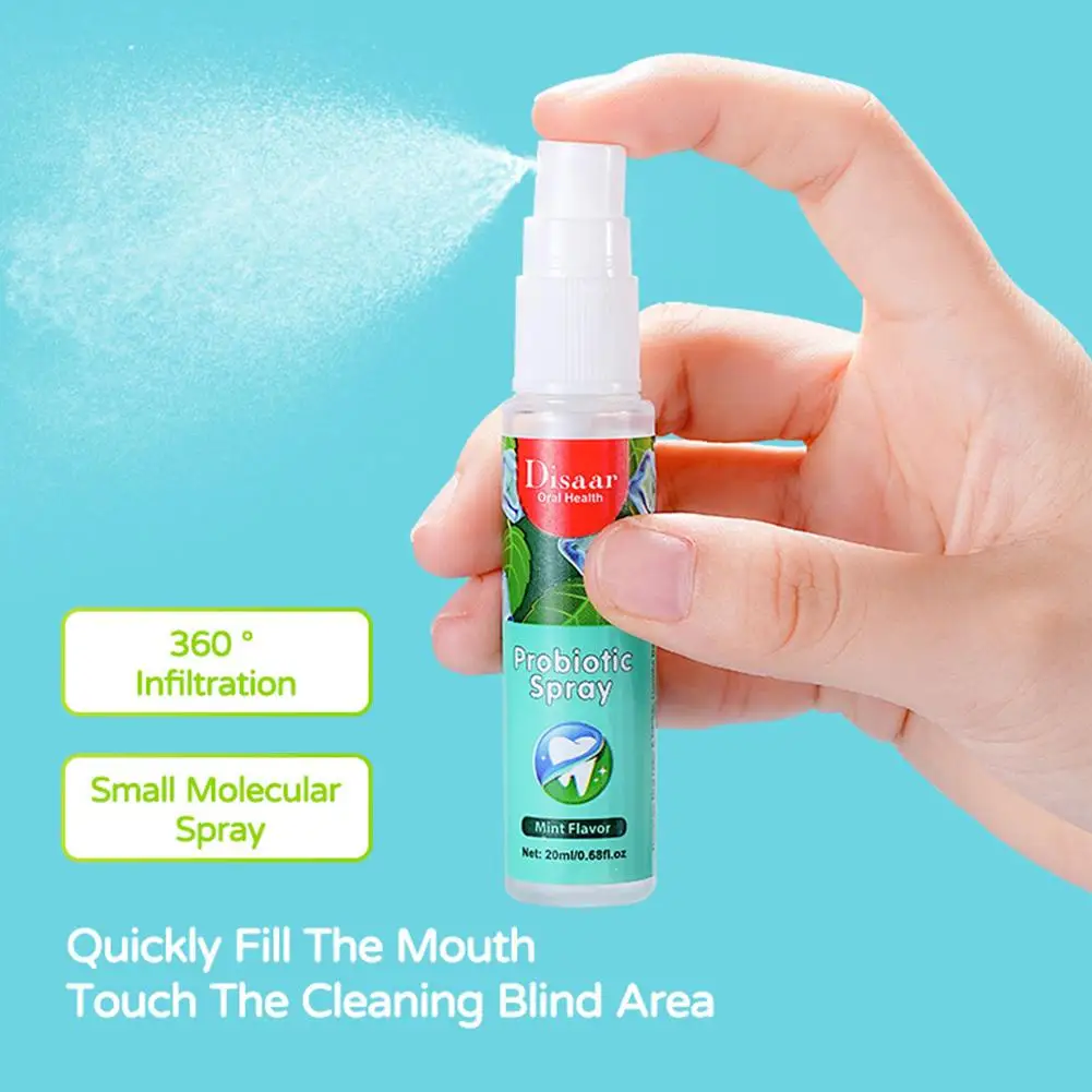 20ML Breath Freshener Spray Lemon Grape Mint Flavor Artifact Female Male Portable Breath Kissing Mouth Spray Cleaning Spray