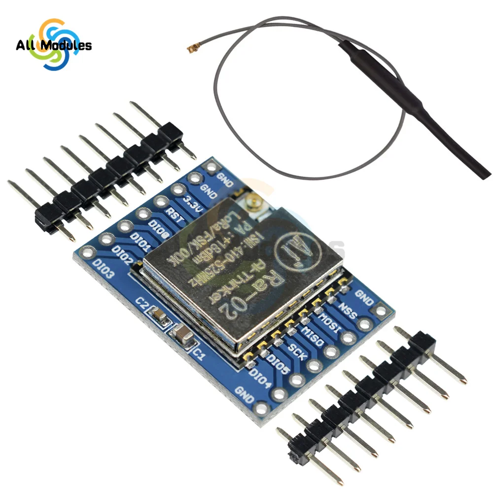 Diymore-Módulo LoRa SX1278, 433MHZ, 433M, 10KM, Ra-02, placa de transmisión de espectro extendido inalámbrico, antena IPX de 2,4G para casa