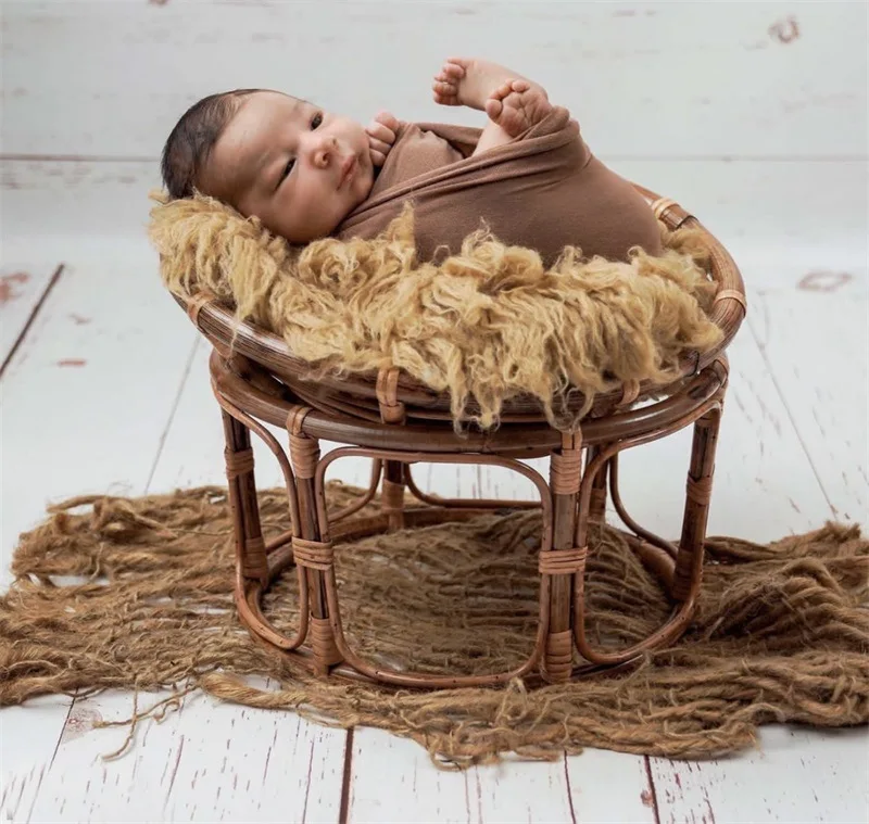 Newborn Photography Props Fotografia Wooden Baby Sofa Rattan Chair Furniture Baby Bed Crib Bench Studio Posing Sofa Accessories