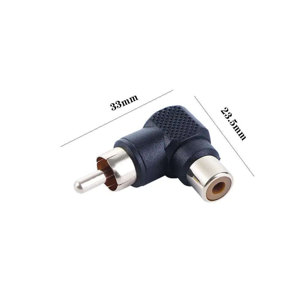 Durable RCA Elbow 90 Degree Gold Plating L Splitter Audio Converter RCA Adapter Male To Female Audio Adapter RCA Connector Plug