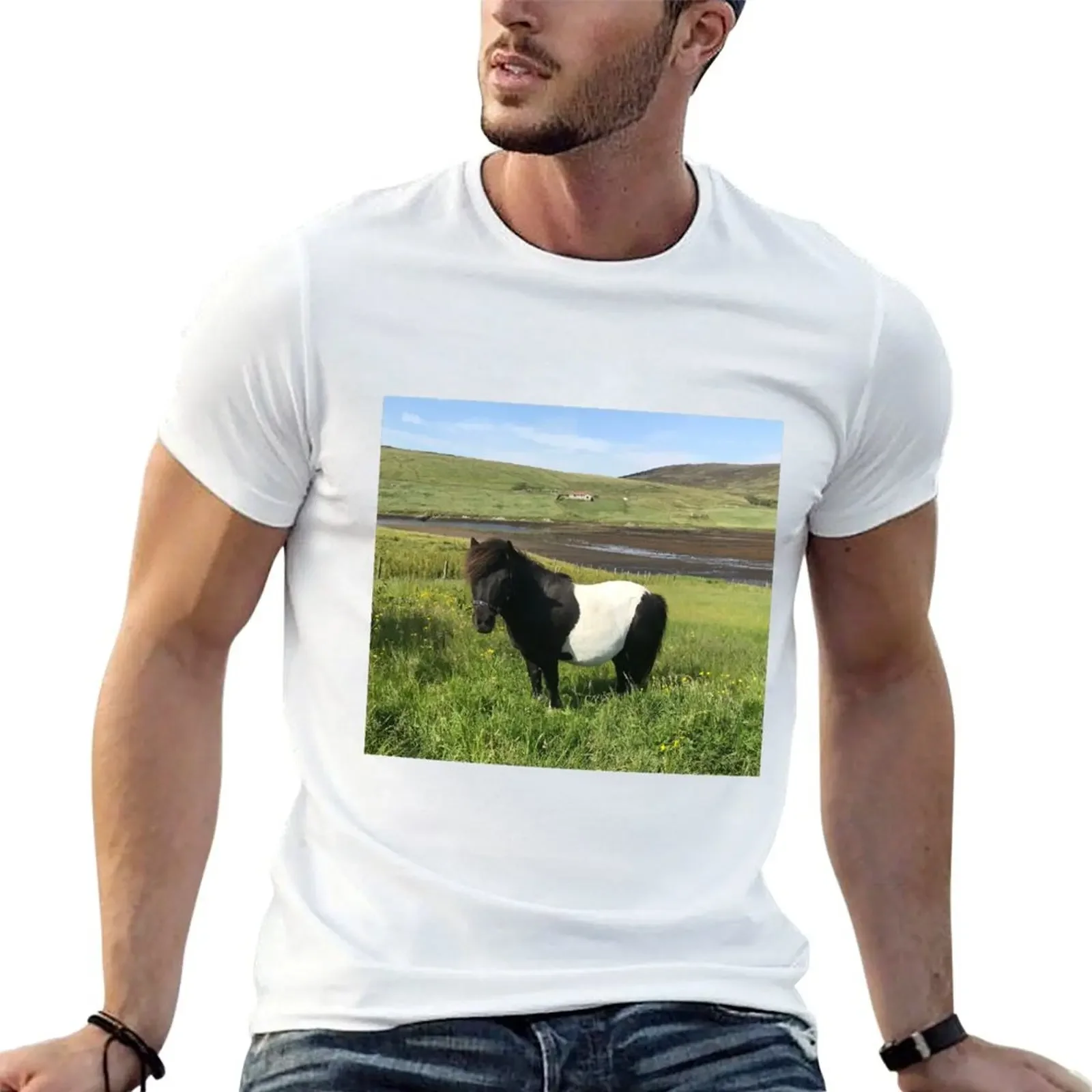 Shetland Pony - Shetland Islands T-shirt heavyweights summer tops tees mens clothes