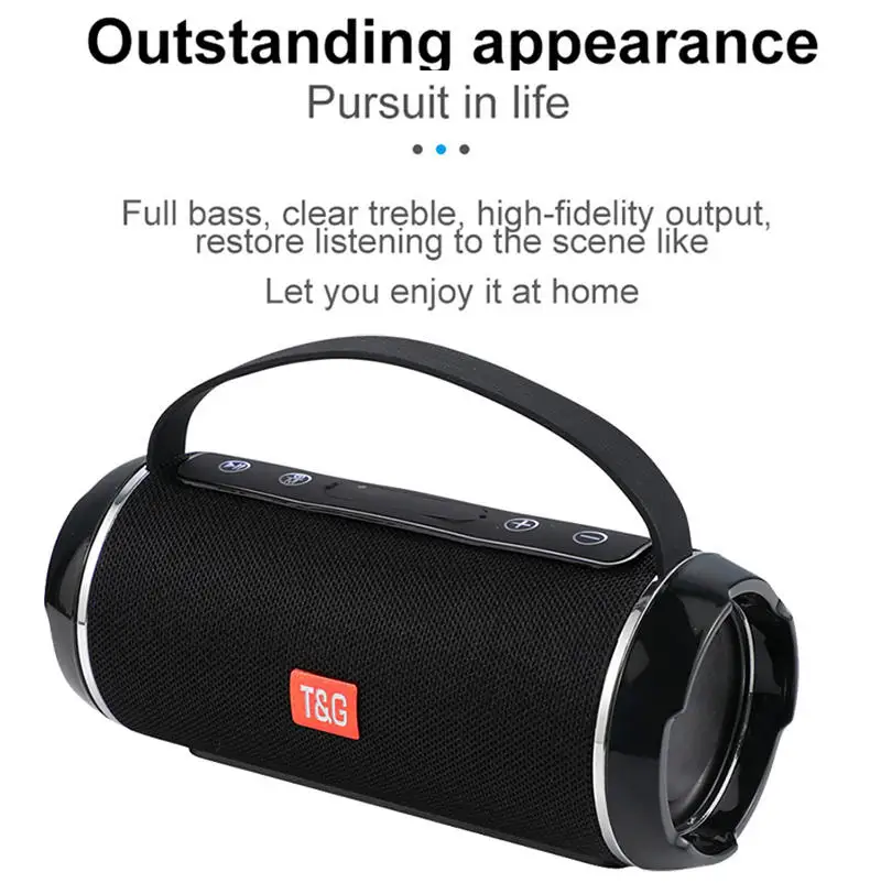 Bluetooth Speaker TG116c TWS Wireless Powerful Box Portable Outdoor Speakers Subwoofer 3D Stereo Sound HandsFree Call Waterproof