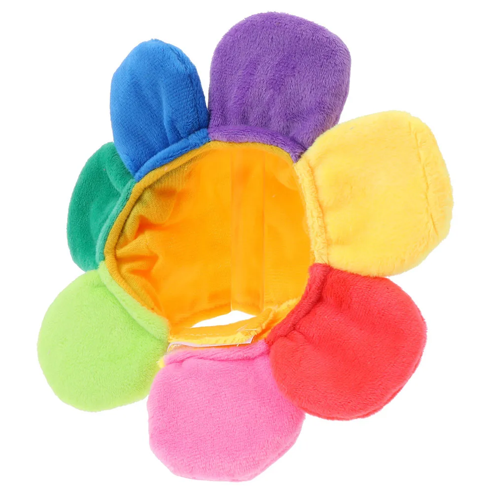 

Sunflower Cat Headdress Pet Hats Adorable Strawberry Pink Cap Decorative Puppy Headwear Wear Resistant Dog Hat Pet Supply