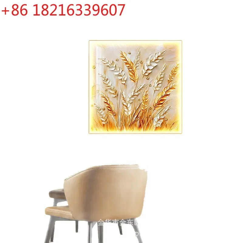 Lighting painting gathering wealth west wall porch hanging painting square living room corridor led luminous mural
