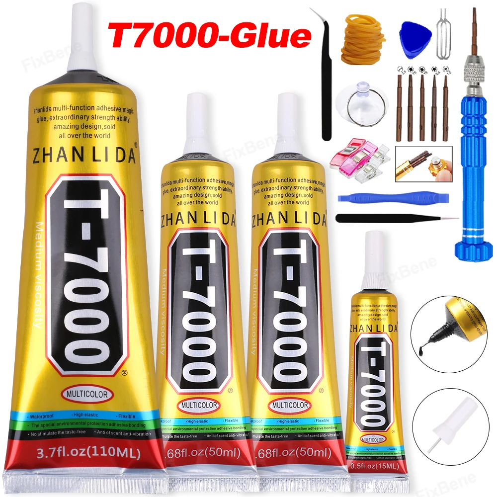 Cola para celular, alto-falante preto, adesivo de contato para relógio, moldura forte, capa traseira, kit de reparo de tela lcd, selante de silicone